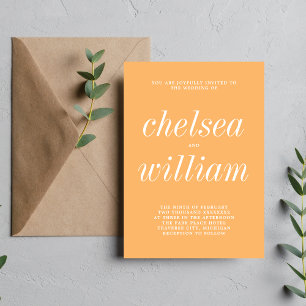 Invitation Véritable simplicité 2 Sorbet Minimaliste Mariage