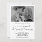 Invitation Véritable simplicité 3 Mariage noir et blanc moder (Devant)