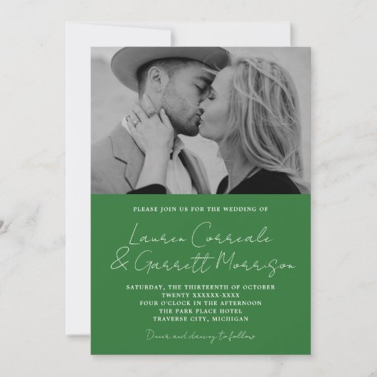 Invitation Véritable simplicité 3 moderne Mariage photo de pr (Devant)