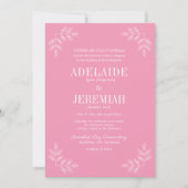 Invitation Véritable simplicité 6 Ballet Floral Mariage (Devant)