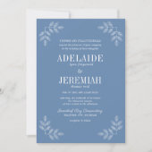 Invitation Véritable simplicité 6 Denim Floral Mariage (Devant)