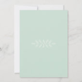 Invitation Véritable simplicité 6 Mariage floral à la menthe (Dos)