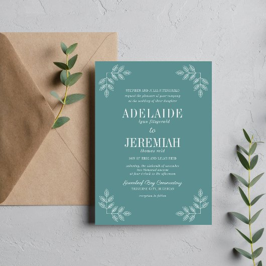 Invitation Véritable simplicité 6 Mariage floral d'oeuf de ca