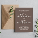 Invitation Véritable Simplicité Champignons minimaliste Maria<br><div class="desc">Cette faire-part de mariage simple et magnifique est parfaite pour le minimaliste en nous tous ! Veuillez me contacter si vous désirez de l'aide pour customiser la partie texte de ce faire-part de mariage.</div>