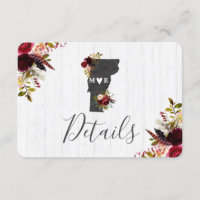 Vermont State Destination Rustique Détails du Mari