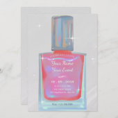 Invitation vernis rose glamor (Devant / Derrière)