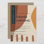 INVITATION VERNISSAGE DE GRAND OUVERTURE ART ABSTRAIT MODERNE (Devant / Derrière)