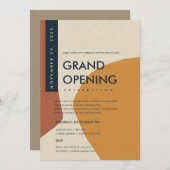 INVITATION VERNISSAGE DE GRAND OUVERTURE ART ABSTRAIT MODERNE (Devant / Derrière)