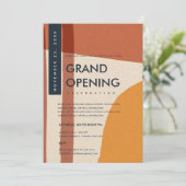 Invitation Vernissage de l'art abstrait moderne orange rouill (Debout devant)