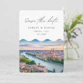 Invitation Verona Italie Mariage Save the Date (Debout devant)