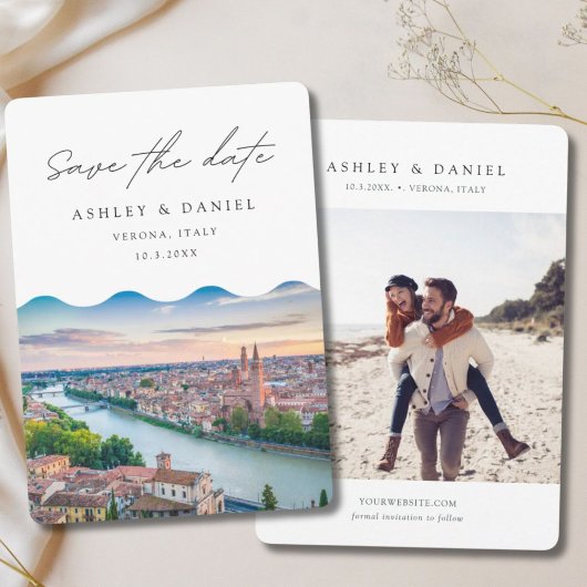 Invitation Verona Italie Mariage Save the Date
