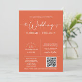 Invitation Verona Sunset Boho Arch QR Code photo (Debout devant)