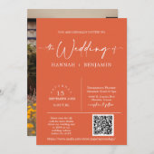 Invitation Verona Sunset Boho Arch QR Code photo (Devant / Derrière)