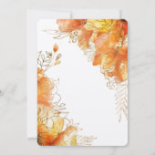 Invitation Verona Sunset Gold Floral Mariage élégant (Dos)