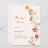 Invitation Vérone coucher de soleil Orange Fête des mariées é (Devant)