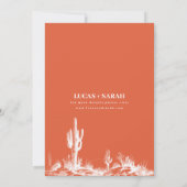Invitation Vérone Sunset Illustration Western Desert Mariage (Dos)