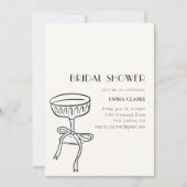 Invitation Verre à Champagne Avec Ruban Mariage (Devant)