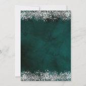 Invitation Verre à Champagne Confettis Argent Vert 65 ans (Dos)