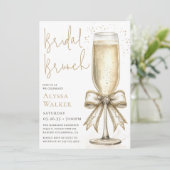 Invitation Verre à Champagne pour Brunch de Mariage (Debout devant)