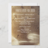 Invitation Verre à champagne sépia 70 ans (Dos)