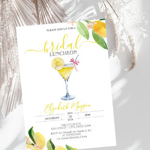 Invitation Verre à cocktail lemon Bridal Luncheon