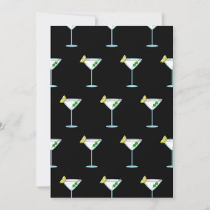 Invitation Verre à cocktail pour amateurs de Martini Barman A