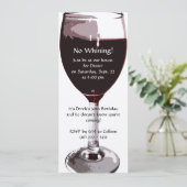 Invitation Verre à vin Anniversaire (Debout devant)