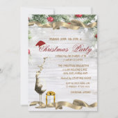 Invitation Verre à vin, Arbre à pin actuel Noël d'entreprise (Devant)