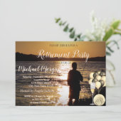 Invitation Verre à vin, Ballons, Pêche, Parti de retraite du (Debout devant)