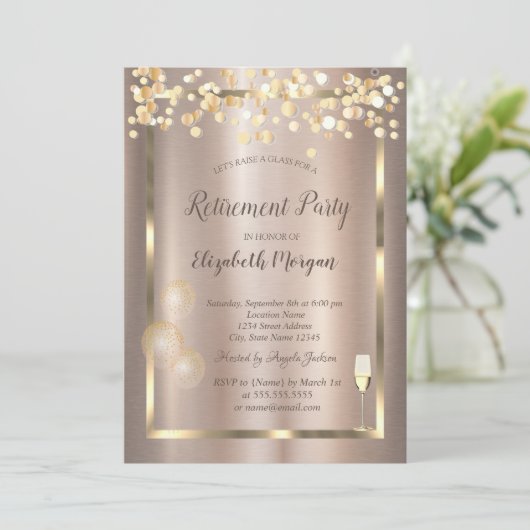 Invitation Verre à vin, Ballons, Retrait des points (Debout devant)