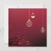 Invitation Verre à vin, Bouteille de Noël d'entreprise (Dos)