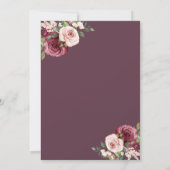 Invitation Verre à vin Brunch Floral & Fête des mariées Bubbl (Dos)