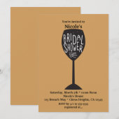 Invitation Verre à vin de Fête des mariées TOUTE COULEUR Invi (Devant / Derrière)