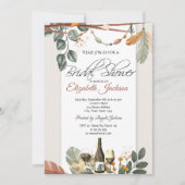 Invitation Verre à vin, Fête des mariées Boho (Devant)