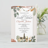 Invitation Verre à vin, Fête des mariées Boho (Debout devant)