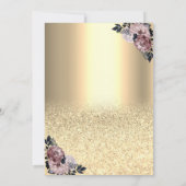 Invitation Verre à vin Gold Bokeh Floral Retraite I (Dos)