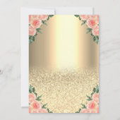 Invitation Verre à vin Parties scintillant or Bokeh Retraite  (Dos)