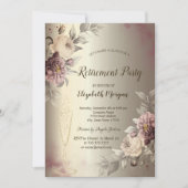 Invitation Verre à vin Rose Champagne Retraite (Devant)