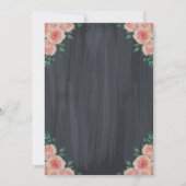 Invitation Verre à vin, talons hauts Fête de retraite Roses (Dos)