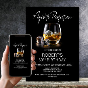 Invitation Verre à Whisky Vieilli à la Perfection 60e Anniver