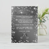 Invitation Verre argenté de Noël (Debout devant)