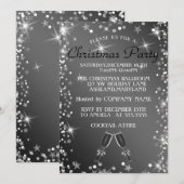 Invitation Verre argenté de Noël (Devant / Derrière)