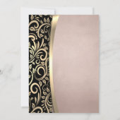 Invitation Verre aux tourbillons d'or chic, Retraite des talo (Dos)