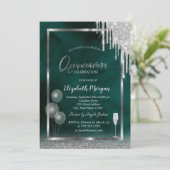 Invitation Verre, Ballons, Lecteurs de Parties scintillant, Q (Debout devant)