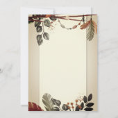 Invitation Verre bouteille de vin, Fête des mariées de fleurs (Dos)