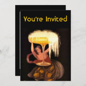 Invitation Verre de Champagne (Devant / Derrière)