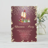 Invitation Verre de Champagne, Fête de Noël des Gnomes d'étoi (Debout devant)