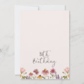 Invitation Verre de Champagne fleur sauvage 30e anniversaire (Dos)