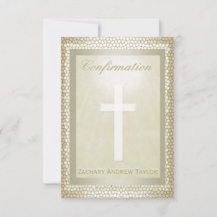 Invitation Verre de confirmation Gold