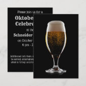 Invitation Verre de la bière (Devant / Derrière)